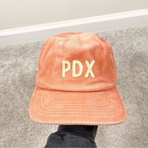 🤍 NWT Portland Gear PDX Pinched Coral Corduroy Cap ***Flawed 🤍